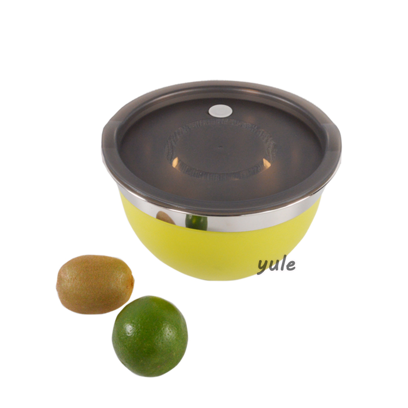 Fctory Wholesale Black Color Baking Salad Bowl Stainless Steel Mixing Bowl