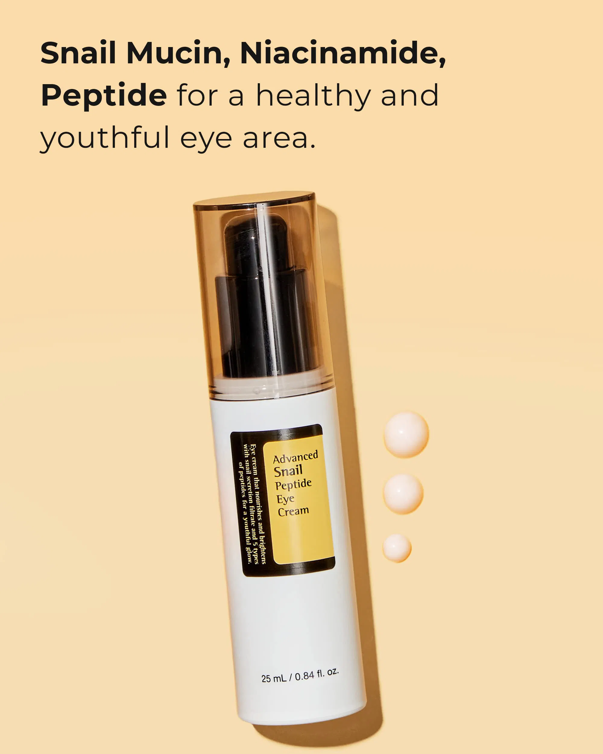Beauty Cosmetics Skin Care Nourishing Tightening Eye Bags Snail Peptide Eye Cream