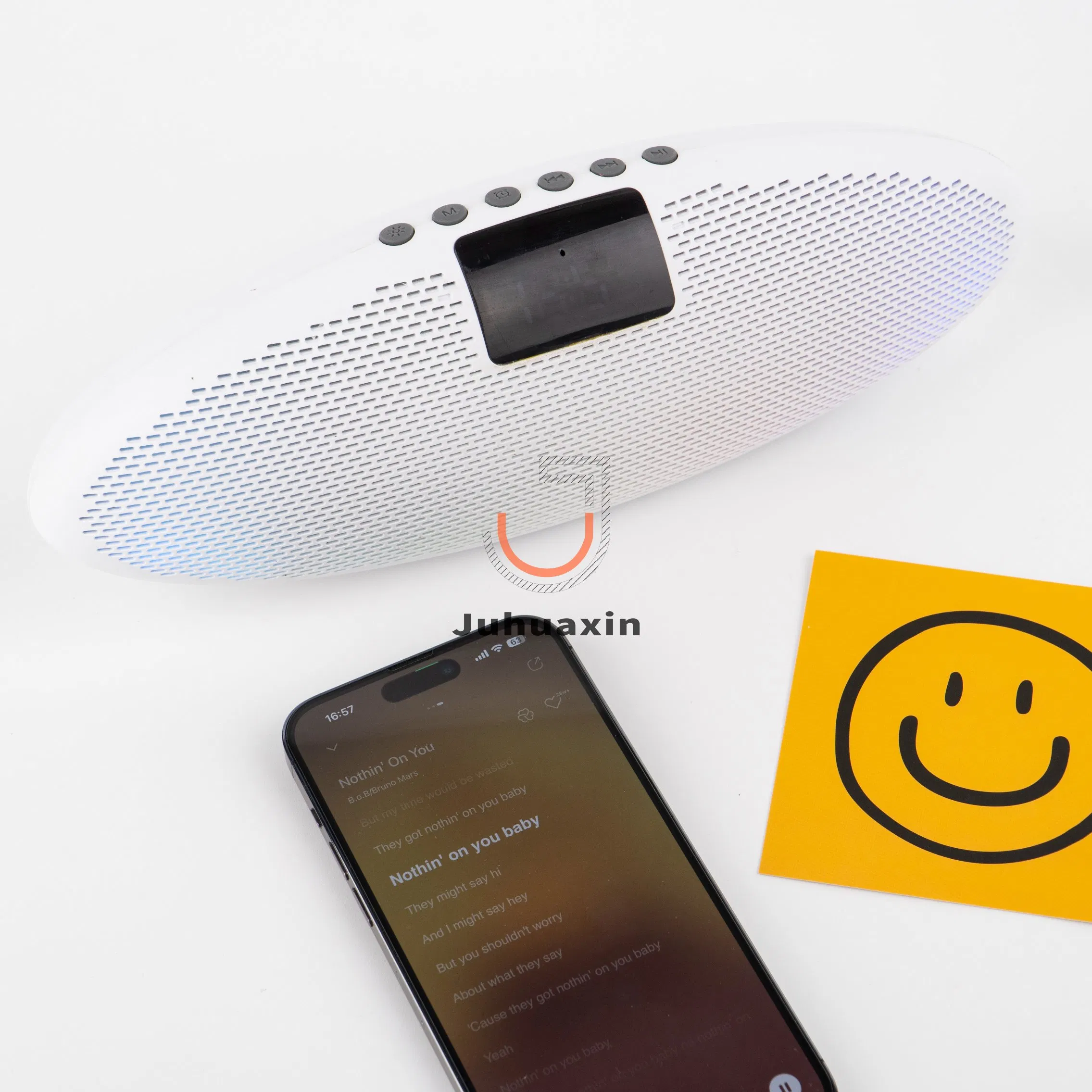 High Quality Ambient Light Screen Display Bluetooth Speaker Multifunctional Alarm Clock Wireless Speaker