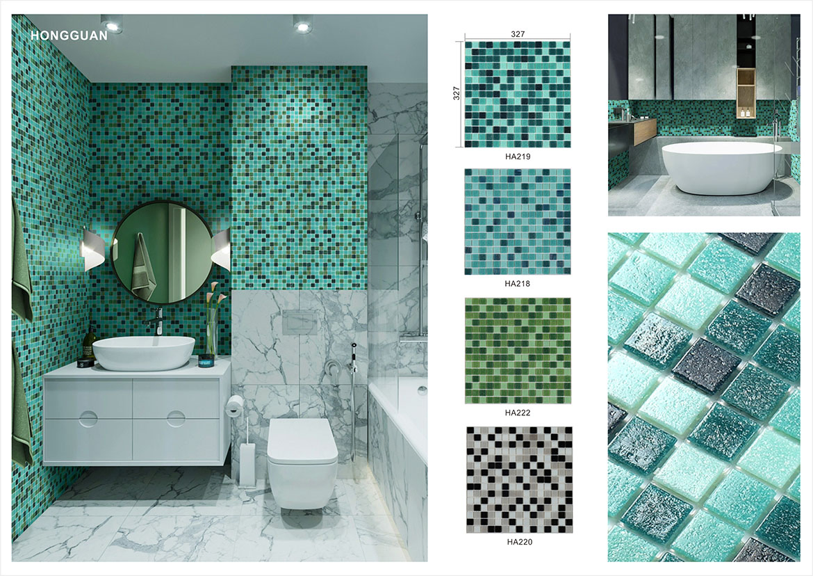 Стеклянная мозаика Vitreous Glass Mозаико для бассейна