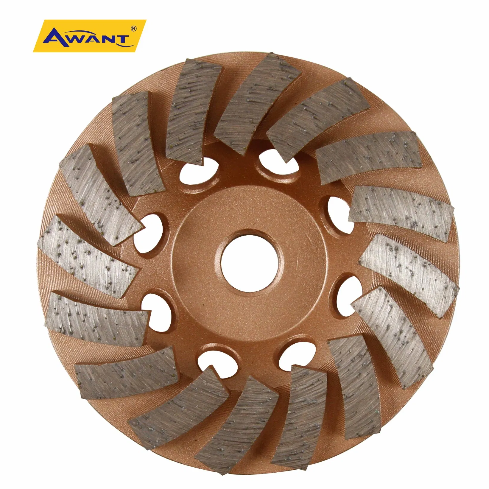 4 Inch 100mm Gold Turbo Fast Grinding Cup Wheel with Thread 5/8