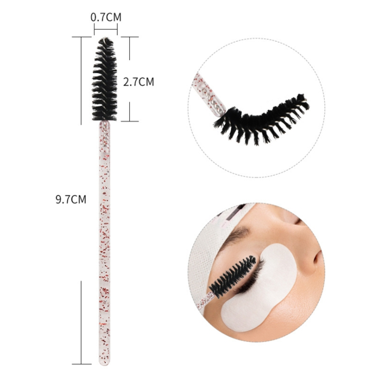 Wholesale Diamond Micro Brush Individual Eyelash Extension Crystal Shiny Disposable Mascara Wands Eyelash Eyebrow Brushes