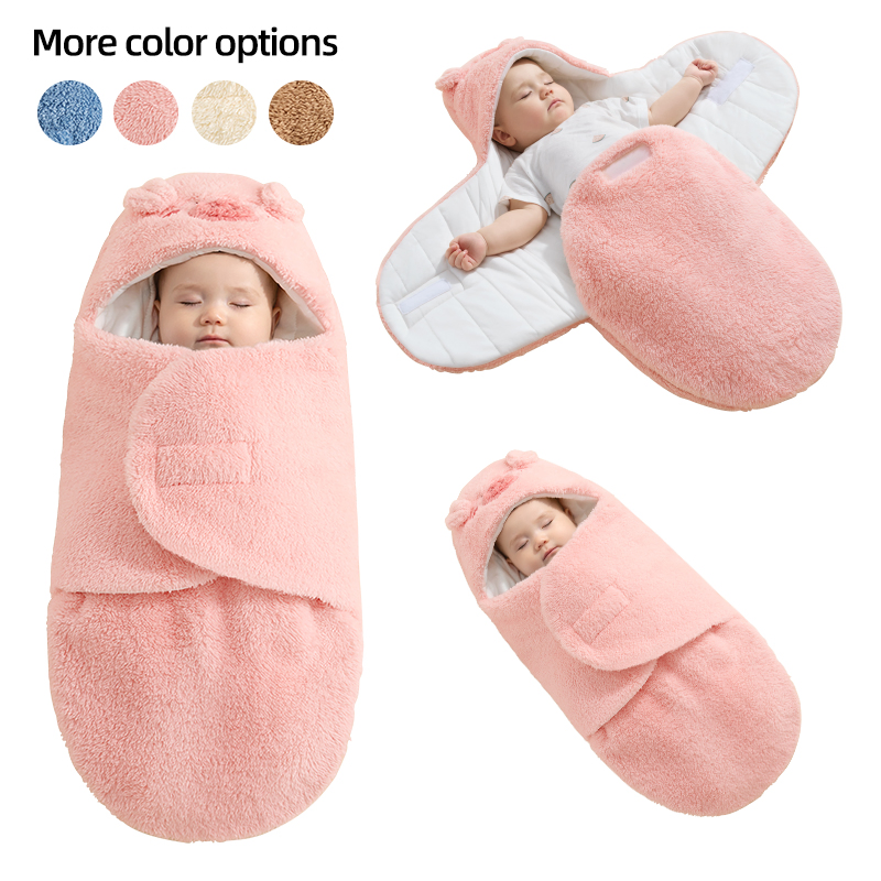 Newborn Swaddle Lovely Infant Sleeping Nursery Wrap Baby Bear Cartoon Sleeping Bag