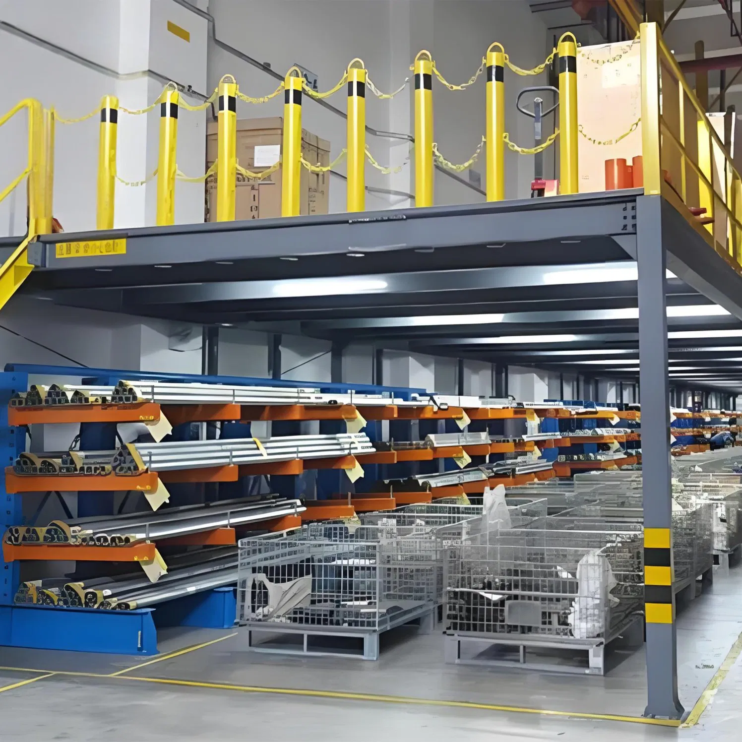 Durable Heavy-Duty Steel Platform for Industrial Use and Construction