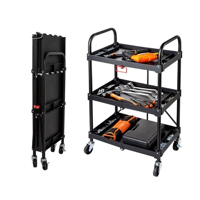 Factory Supply Multi-Tier Stainless Steel Trolley Service Kitchen Food