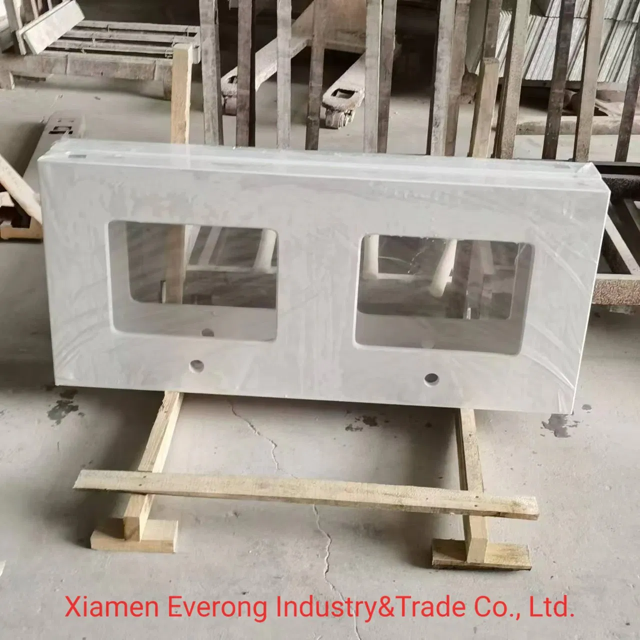 Artificial Stone Pure White Crystal Quartz Vanity Top Bathroom Vanity Tops