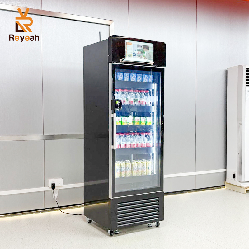 Smart Fridge Vending Machine Drinks and Snack Cool Digital Kiosks Ai Vending Machine Open Door