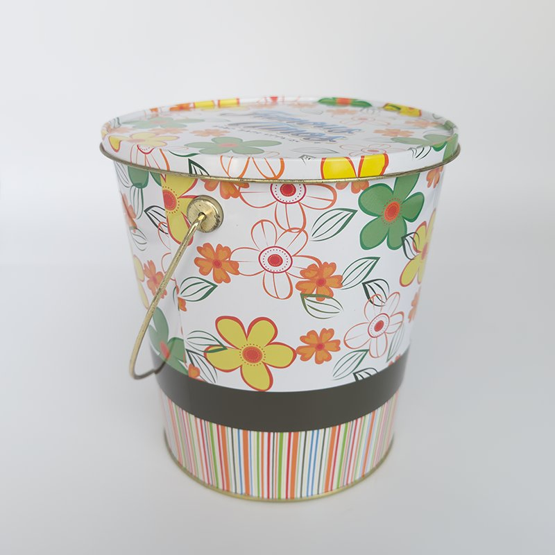 Colorful and Useful Custom Pattern of Tin Bucket