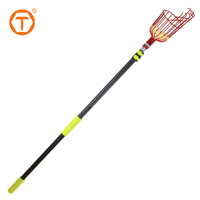 1.25-3.6m Manual Fruit Grabber Apple Olive Avocado Mango Tree Telescoping Fruit Picker Tool with Basket Adjustable Pole