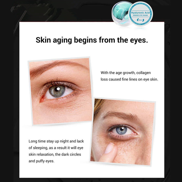 Premium Anti-Aging Hyaluronic Acid Collagen Under Eye Patches Mask