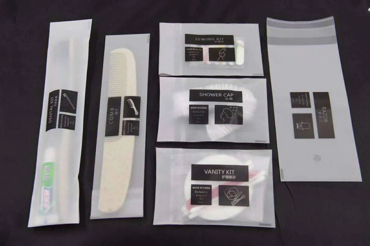 Hotel Amenities in Plastic Sachet for Hotel Room Using