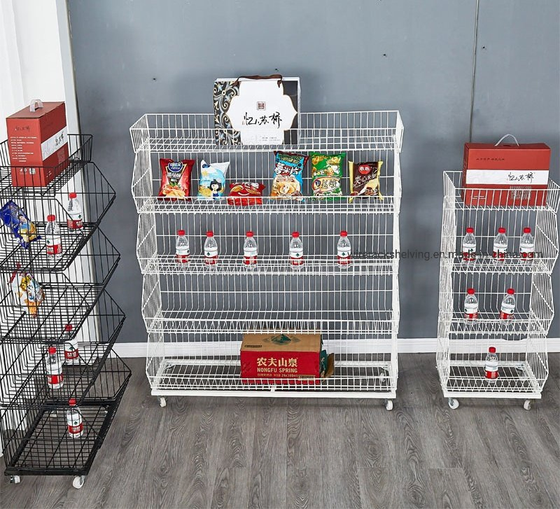 Supermarket Display Stands for Food Potato Chips Floor Display Stand