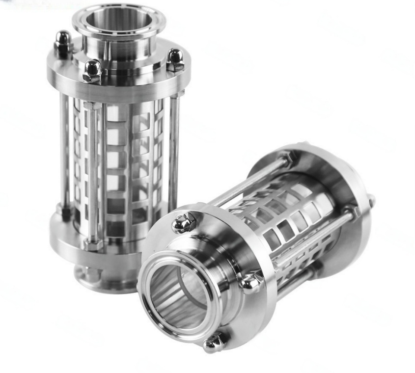 Durable Hygienic Sight Glass with Threaded Design and Protective Cover