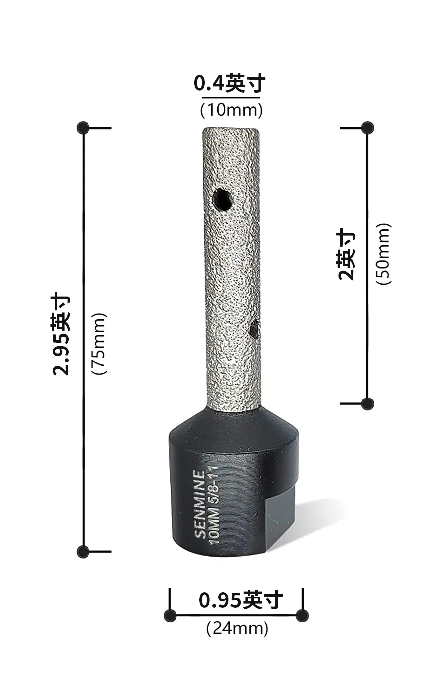 25mm Diamond Enlarging Shaping Holes on Porcelain Tile Ceramic Milling Tools Finger Drilling Bits