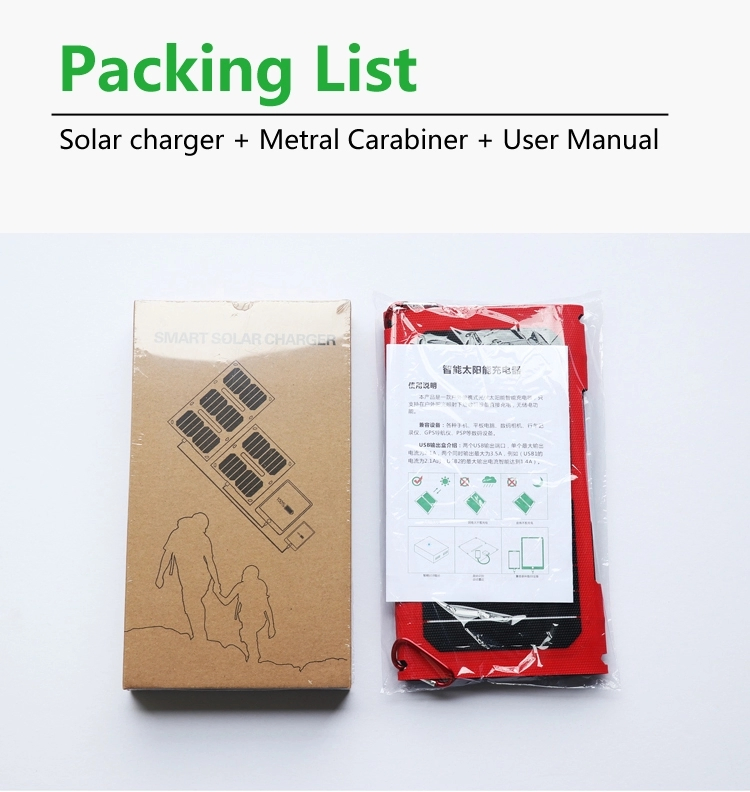 21W Sunpower Solar USB Portable Mobile Phone Battery Power Foldable Panel Charger Power Best