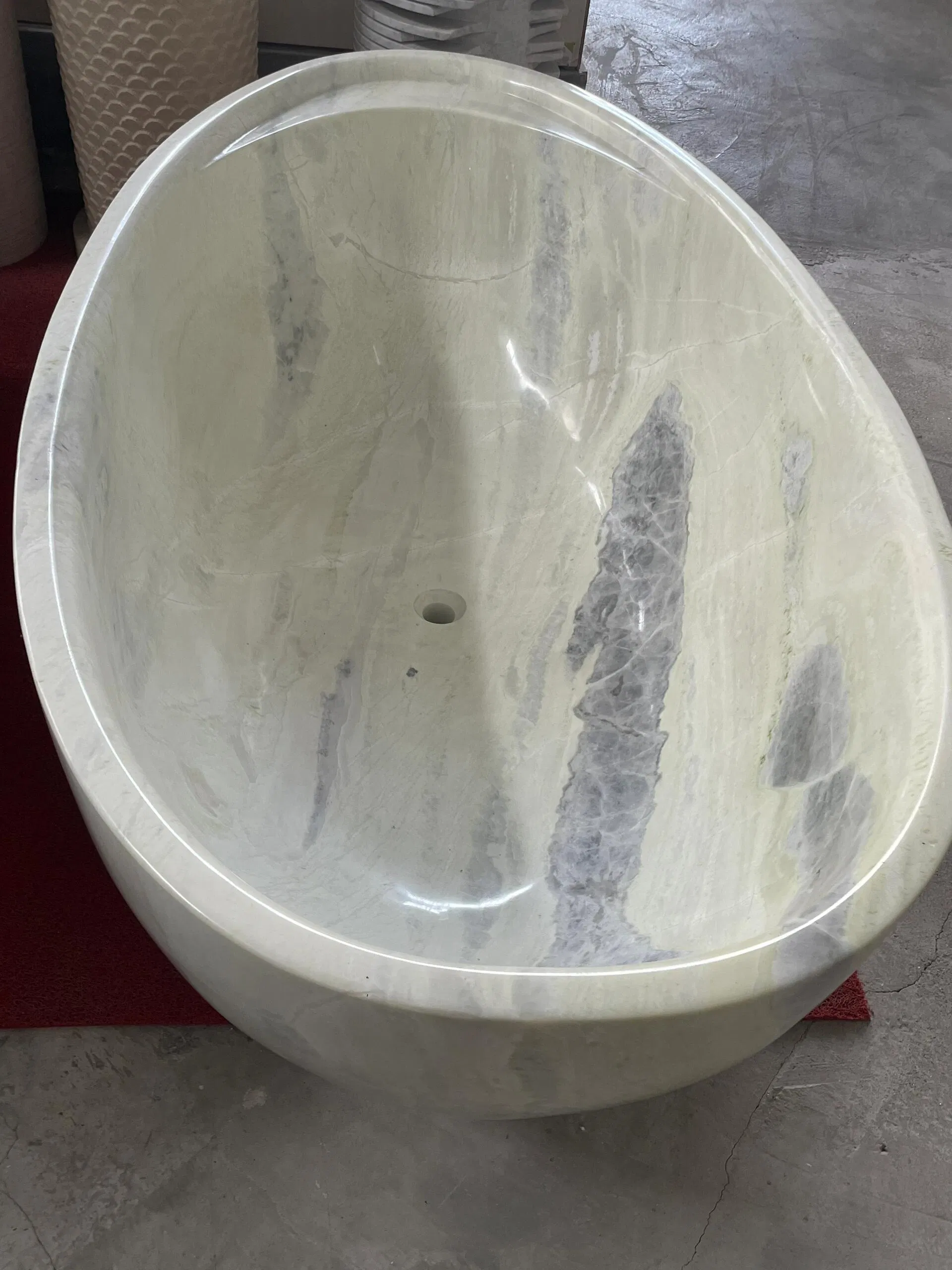 Wholesale Factory Price Adult Marble Stone Decoration Bathroom Shower Tub Freestanding Bathtub for Hotel