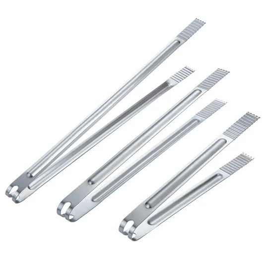Stainless Grill and Food Clip Clippers Tongs BBQ Kitchen Cooking Utensil W19_1