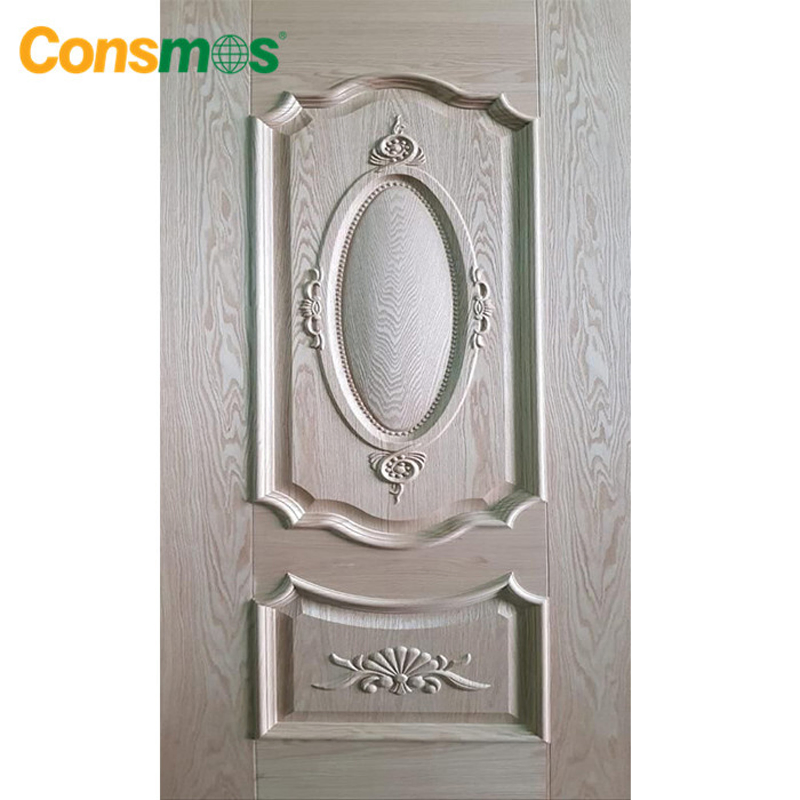 Natural Wood Veneer Laminate Melamine HDF Mould Door Skin for Room Door