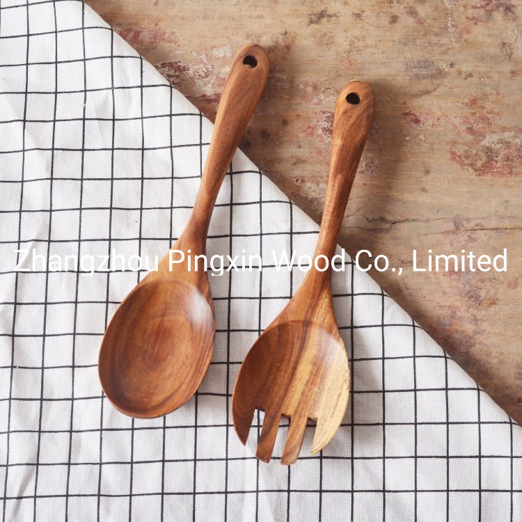 Wholesale Acacia Wooden Kitchen & Rice Salad Spoon and Fork Set