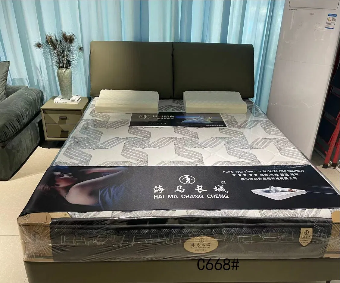 Home Furniture Luxury Natural Latex Euro Top Double Queen King Bed Mattress
