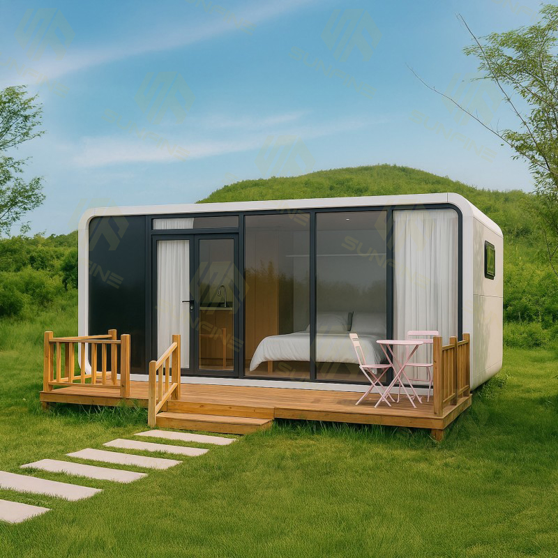 2 Bedroom Pod House Outdoor Prefab House Living and Working Apple Cabin