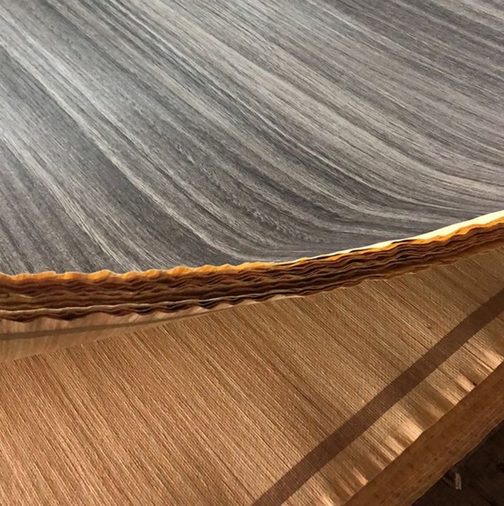 New Design Home Decor Decoration Material Hot Press Veneer Profiles Melamine Impregnite Paper & Basepaper Engineered Veneer