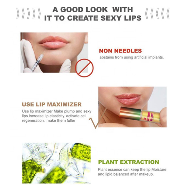 Natural Mint Plump Moisturizing Lip Gloss 3D Jelly Color Sexy Lip Plumper