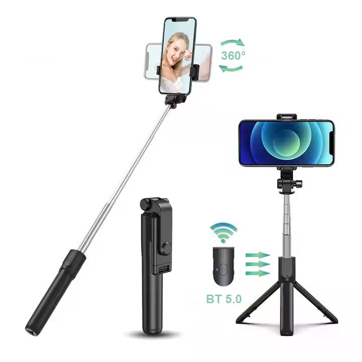 70cm Remote Control with Beauty LED Light Extend Mobile Phone Tripod Selfie Stick Bt Multifunctional Live Portable Desktop