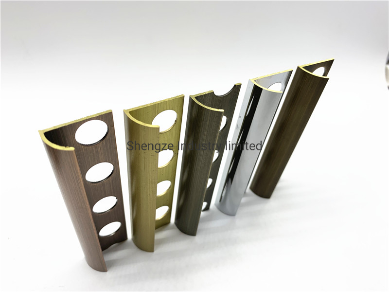 Metal Aluminum Corner Edging Curved Tile Trim for Listello Profile