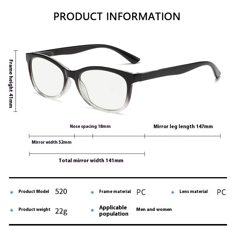 Retro Classic Unisex Spectacle PC Frames AC Lenses Computer Eyewear Good Quality Spring Hinge Anti Blue Light Blocking Glasses