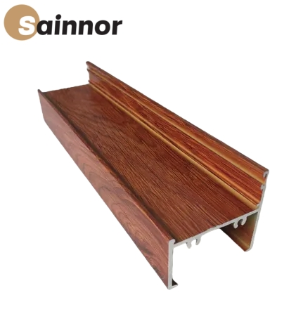 High-Quality Aluminum Extrusion Profile for Windows and Doors with Wood-Grain Transfer Finish