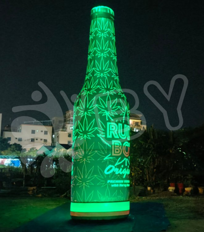 Brand Customized Inflatable Liquor Bottle Outdoor Beverage Inflatables Giant Advertising Inflatable Bottle with Light