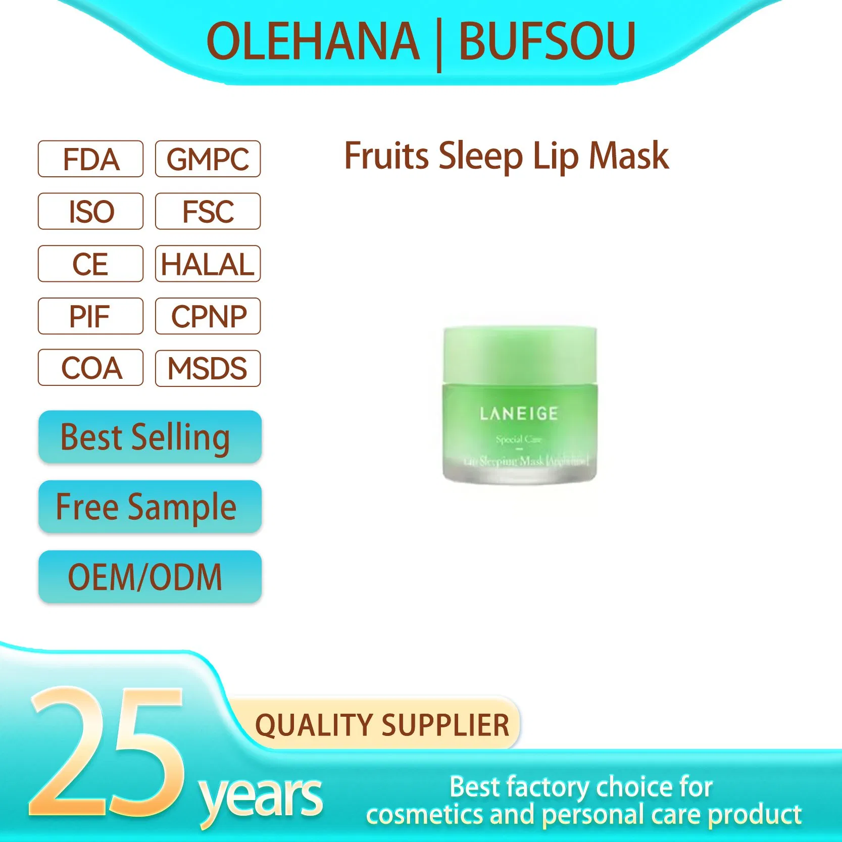 Customized Logo Fruits Moisturizer Hyaluronic Apple Lime Dry Lip Treatment Vegan Hydrating Overnight Lip Sleeping Mask