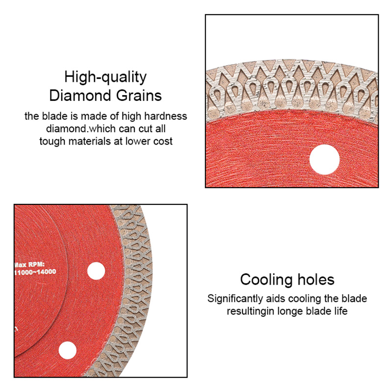 OEM High Quality Diamond Saw Blade 105mm 115mm 125mm Porcelain Tile Cutting