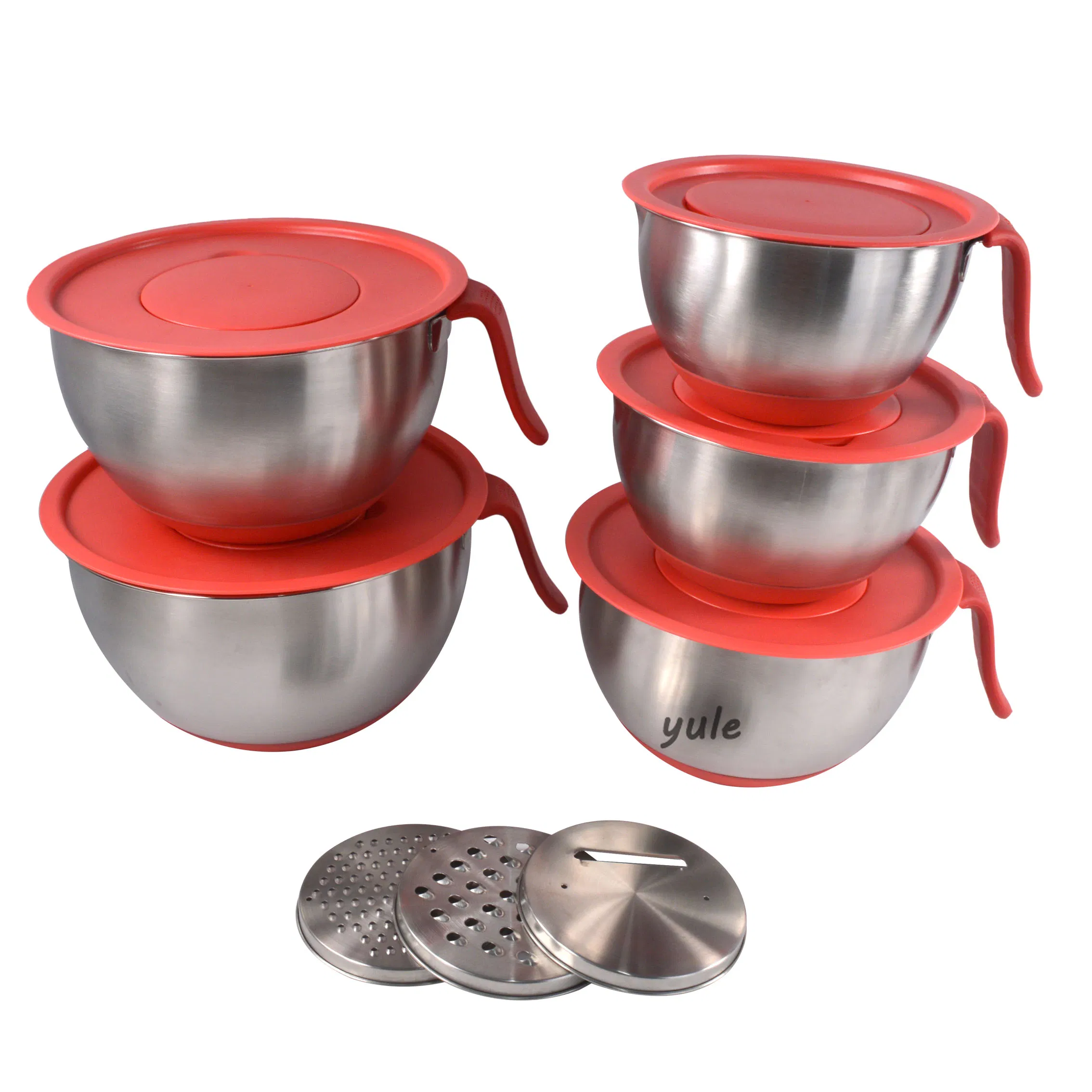 Useful Easy Hold Stainless Steel Mixing Bowl with Lid