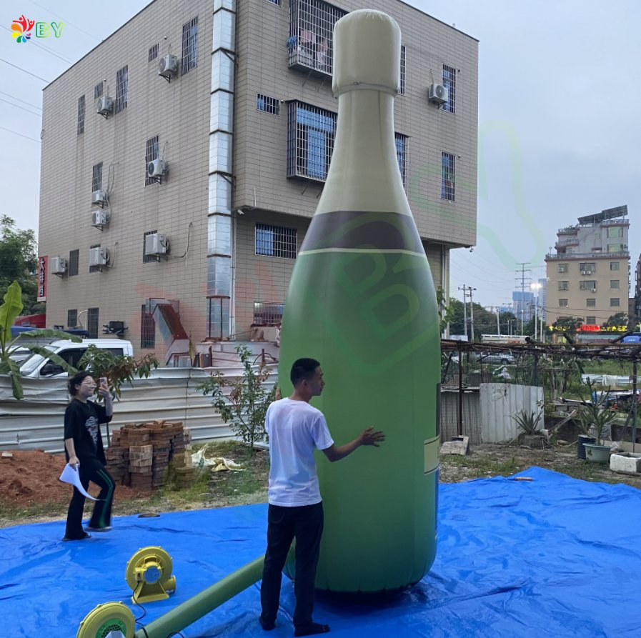 Outdoor Inflatable Wine Bottle for Advertising Custom Inflatable Beer Bottle Inflatable Giant Champagne Bottle Model for Sale