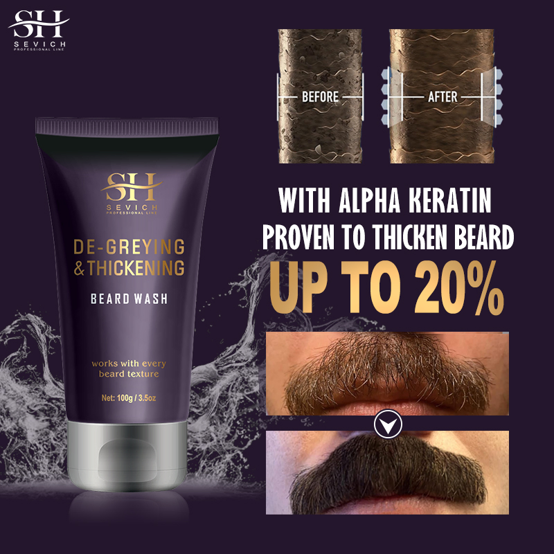 Mens Hair Dye Black Shampoo Gradual Gray Darkening Beard Wash