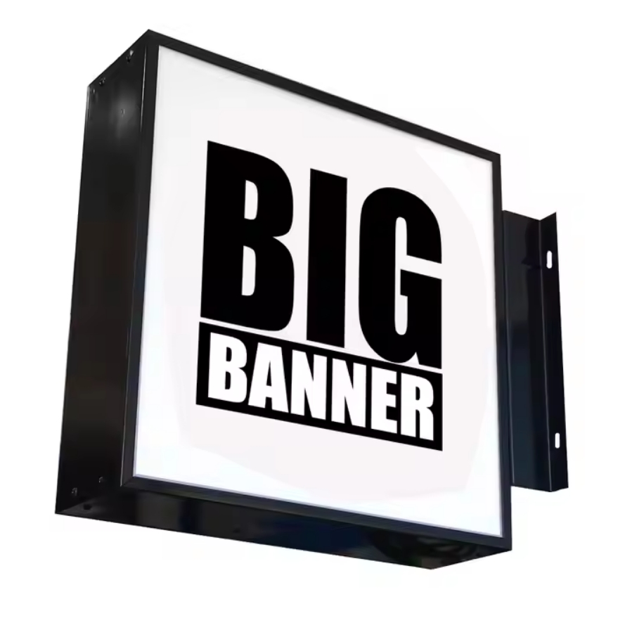 Customized 3D Light Box Acrylic Face LED Frontlit display Store Sign Board