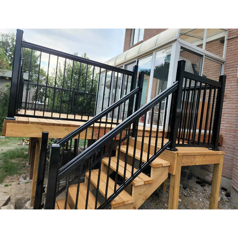 Customized Balcony Baluster Aluminum Stair Guardrail Garden Fence Handrail External Balustrade Courtyard Railing Custom Aluminium Alloy Deck Railings