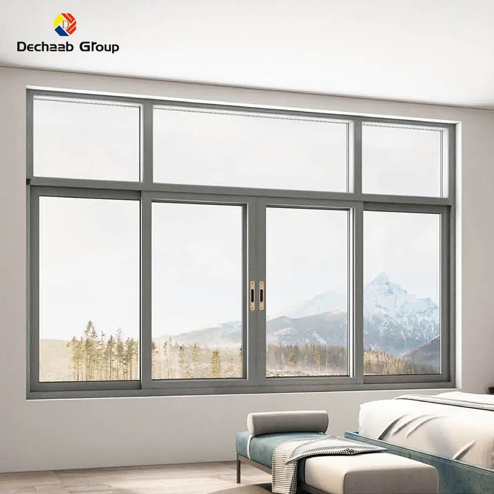 Factory Customized Mosquito Net /Grill/Mesh Casement Window High Double Tempered Glass Aluminum House Sliding Window