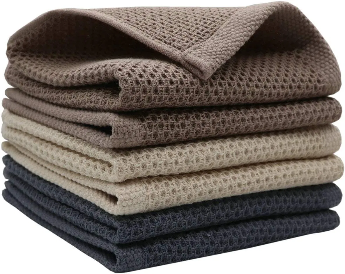 Polyester Waffle Weave Soft and Absorbent Dish Towels