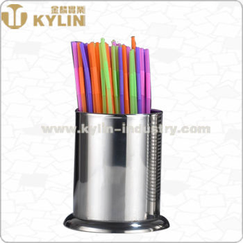Vertical Stainless Steel Straw Colum Shape Chopstick Holder Pen Holder