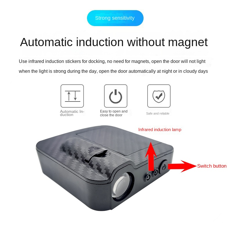 Car Door LED Logo Projector Light Custom Welcome Ghost Shadow Lamp Universal Fit Waterproof Anti Slip Night Safety Decoration