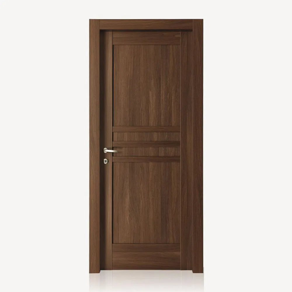 Custom Latest Design Modern Home Prehung Interior Door Solid Wooden Veneer Panel Bedroom Doors Interior Room WPC Door for Hotels Villas Decorative