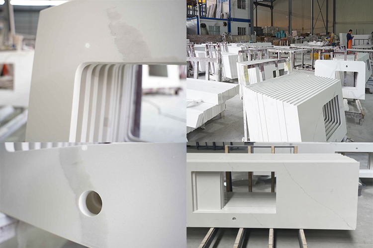 White/Cream/Grey/Black/Brown/Veins Artificial Stone Engineered Quartz Slabs for Kitchen Countertops/Worktops