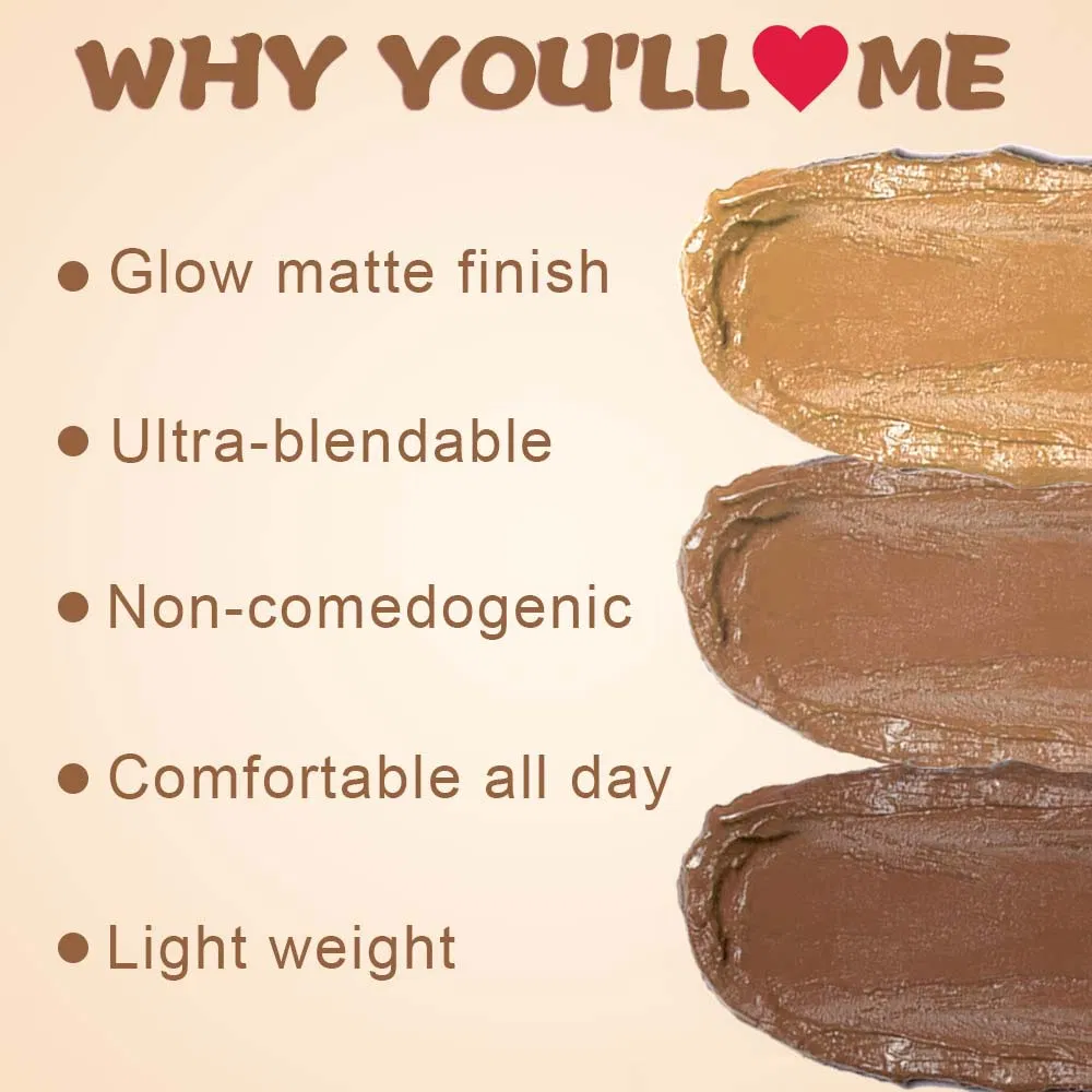 3 Colors Contour Palette Mineral Makeup Cream Private Label Natural Cosmetics Matte Finish Contour & Face Primer Palette