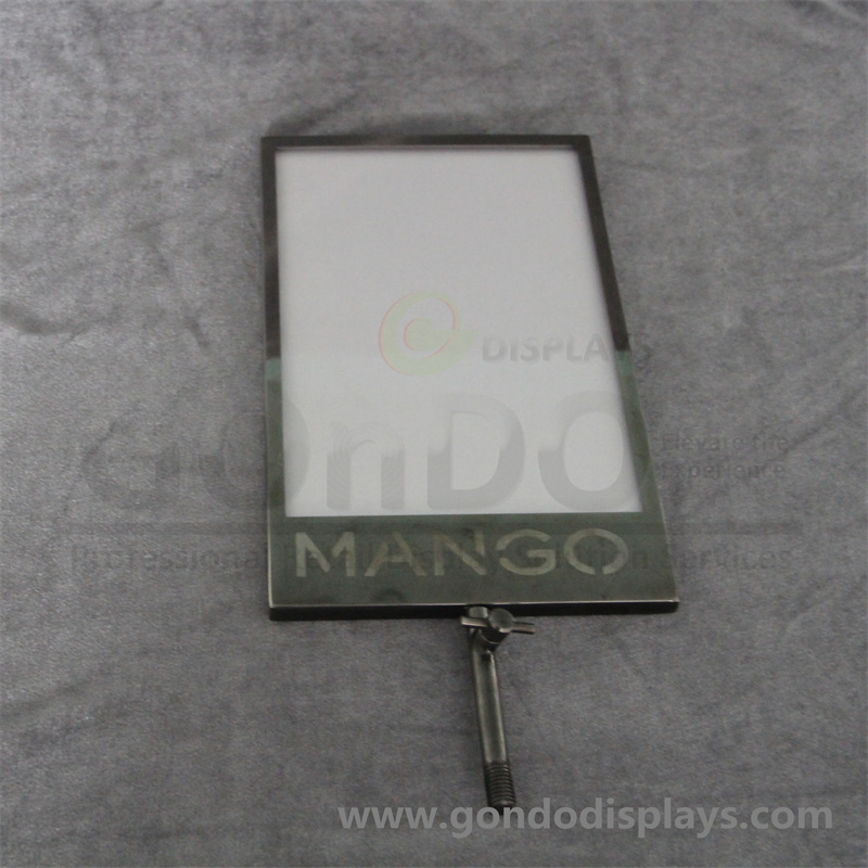 Supermarkt Metal Frame Clear Acrylic Price Holder Label Tag