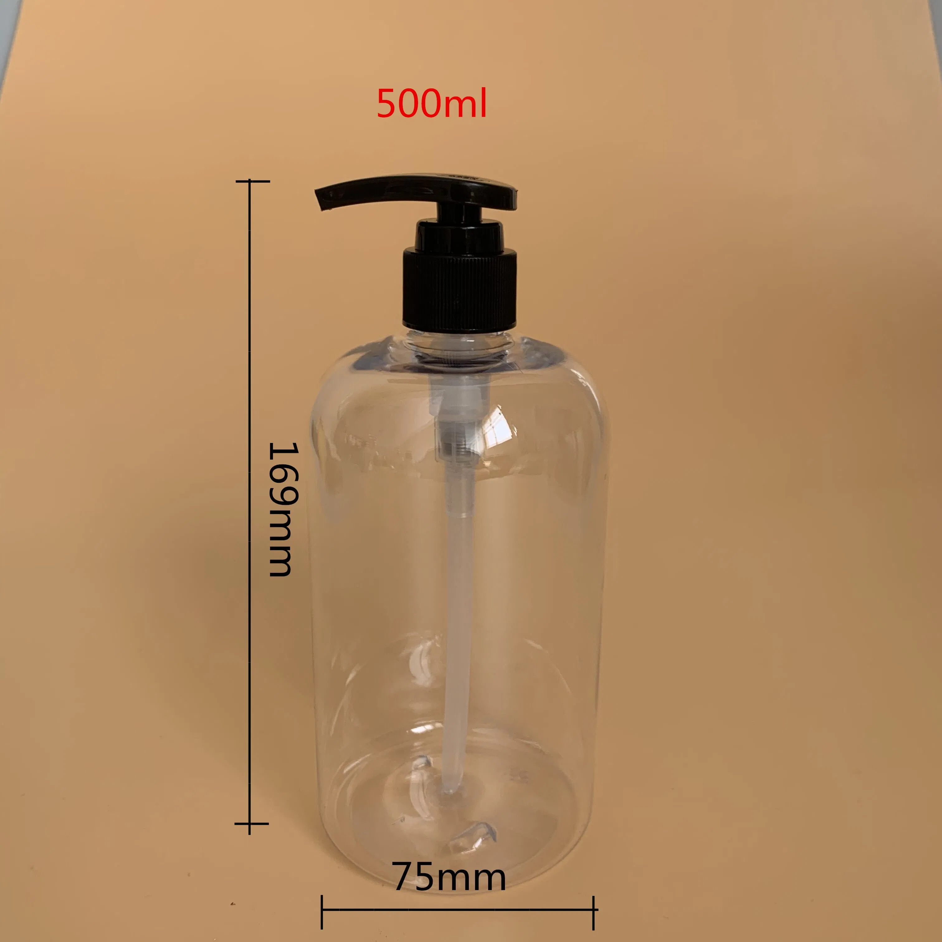 250ml, 300ml, 400ml, 500ml Wholesale Transparent Pet Press Foam Pump Bottle for 24/410 Hand Soap