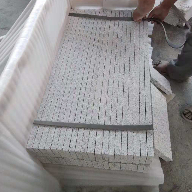 G603 Light Grey/White Granite Stone Bushhammered Steps/Risers for Path/Walkway/Garden/Outdoor Decorations