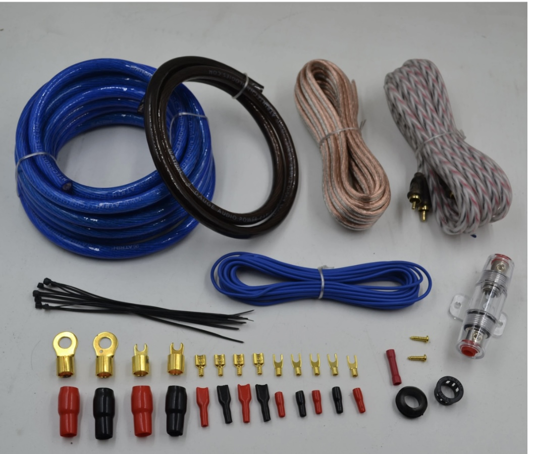 Car Audio Amplifier Installation Wiring Kit 0 Gauge 4 Gauge 8 Gauge